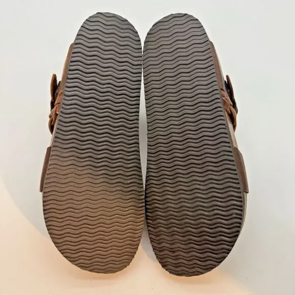 White Mountain Footbeds Hazy Sandal Women's 8M Whiskey Brown Leather Boho Slides - Picture 8 of 10